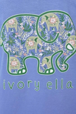 Ella Fit Prairie Elephant Short Sleeved Tee SMALL